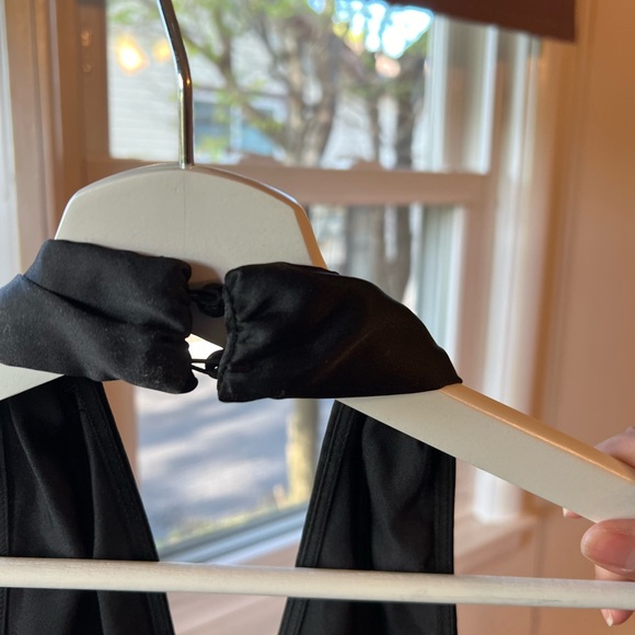 SATIN EFFECT HALTER JUMPSUIT XS ZARA BLACK - Picture 5 of 11